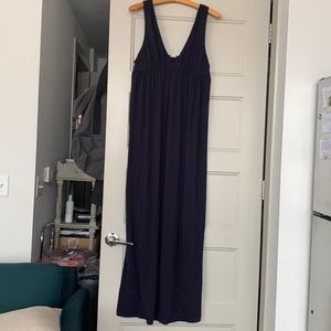 J. Crew Navy V-Neck Maxi Dress